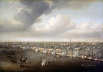 Nicholas Pocock La batalla de Copenhague 1801 Guerra marítima Pinturas al óleo